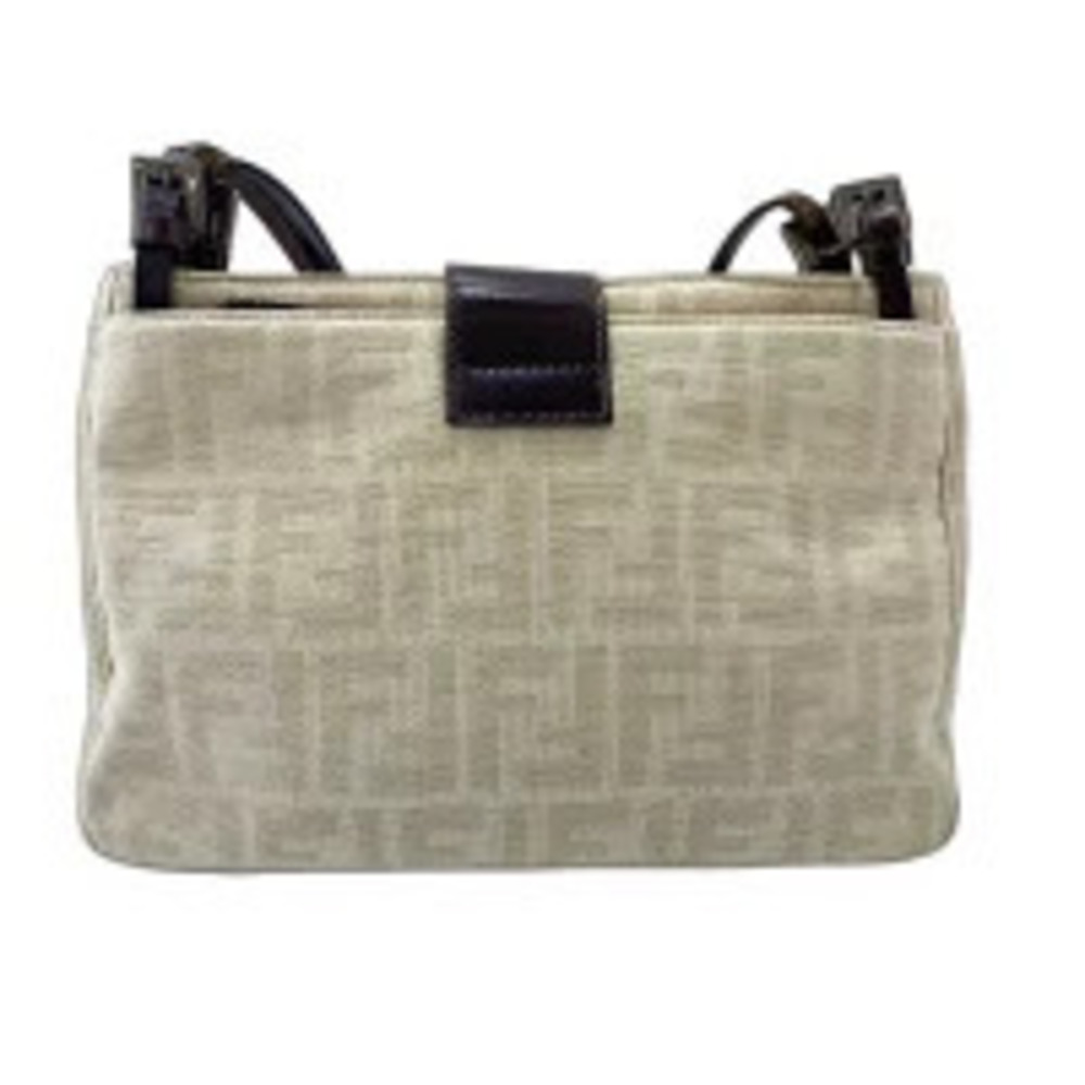 Fendi Canvas Handbag Beige Cream